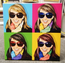 Warhol style 4 panels-Gallery Wrap Stretched Canvas